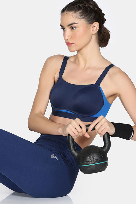 Zelocity High Impact Quick Dry Padded Sports Bra - Naval Academy — image 5